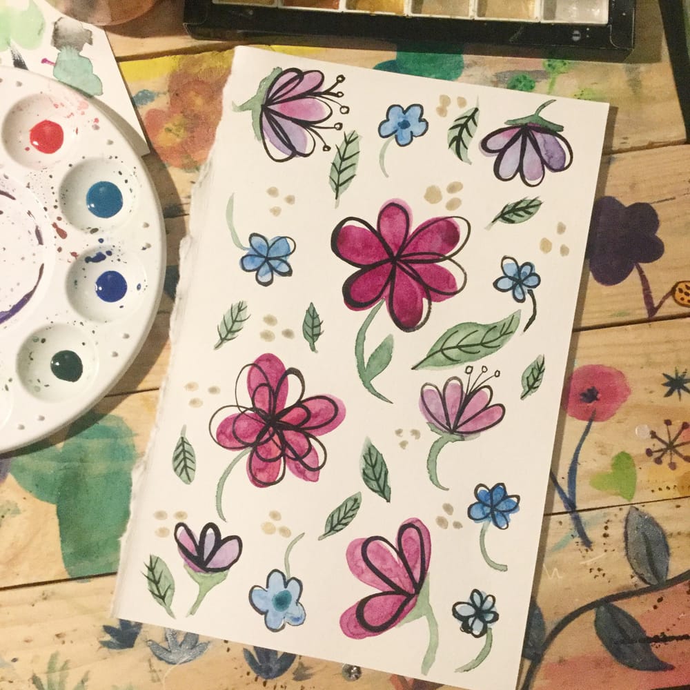 Dusky purple florals - image 1 - student project