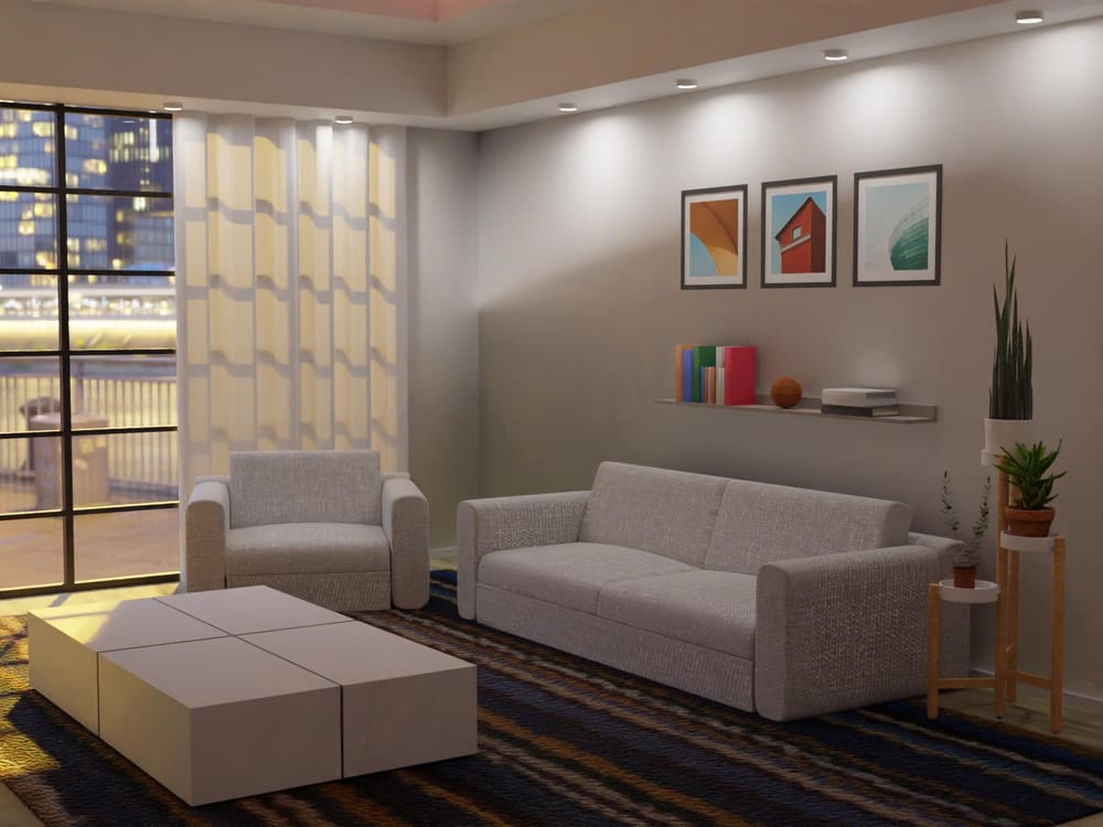 Blender 3d interior design - image 1 - student project