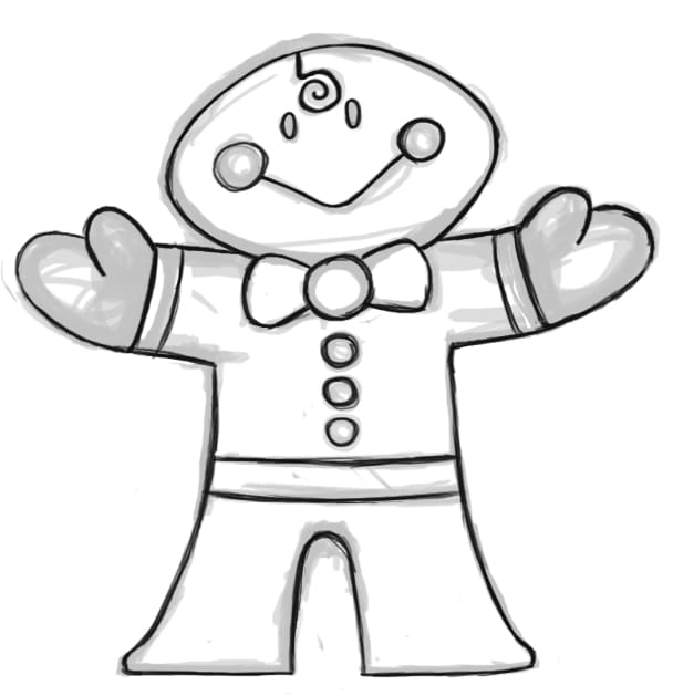 Holiday Gingerbread Man Pin - image 1 - student project