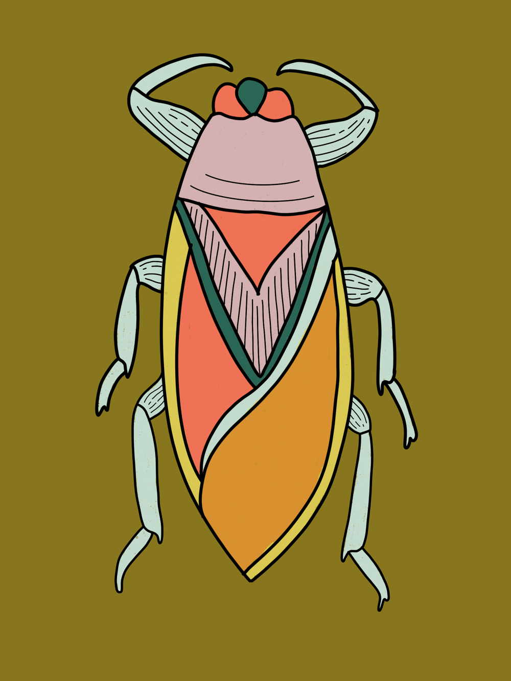 Pelting rain brush & textured beetle - image 1 - student project