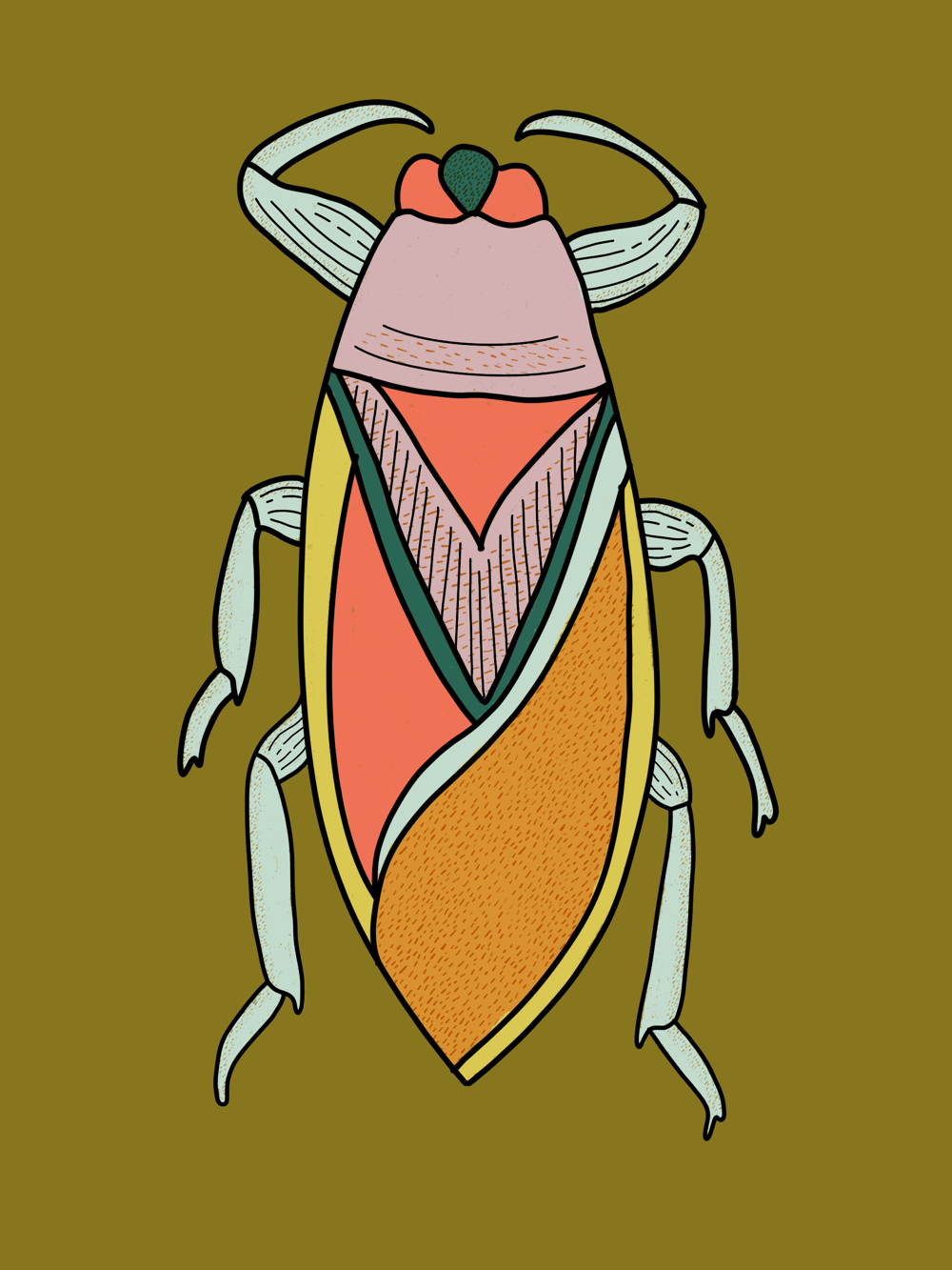 Pelting rain brush & textured beetle - image 2 - student project