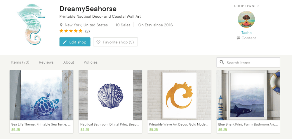 Dreamy Seahorse: Nautical and Coastal Printables - image 1 - student project