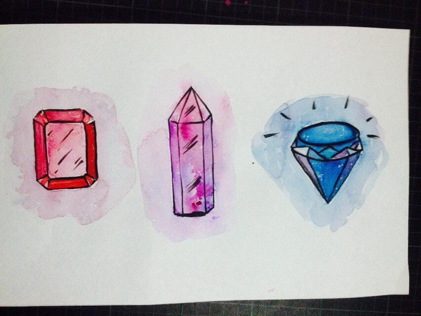 gems in watercolor - image 4 - student project