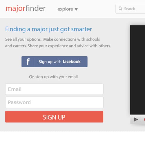 Major Finder - image 1 - student project