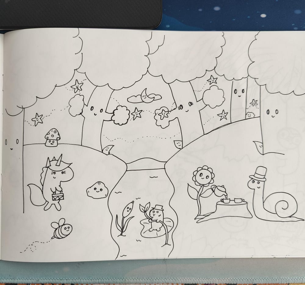 Enchanted Forest Doodle Project - image 1 - student project