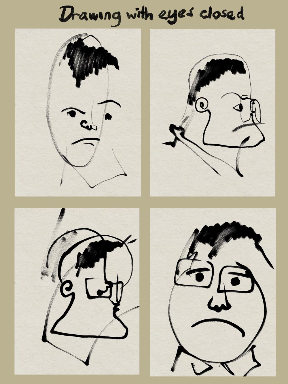 Gesture marks and self portrait - image 3 - student project