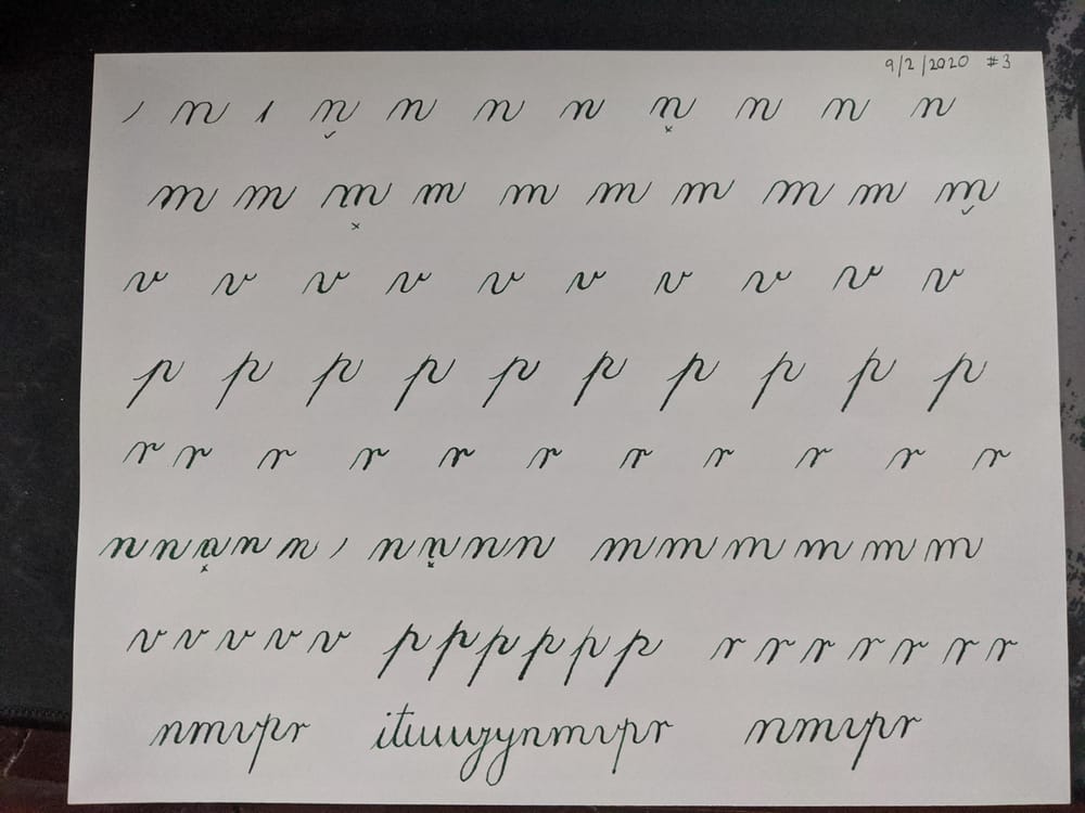 Copperplate Practice & Feedback - image 7 - student project
