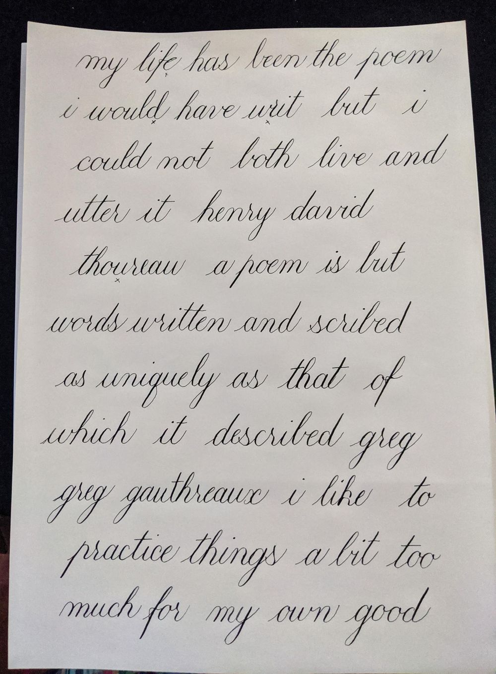 Copperplate Practice & Feedback - image 4 - student project