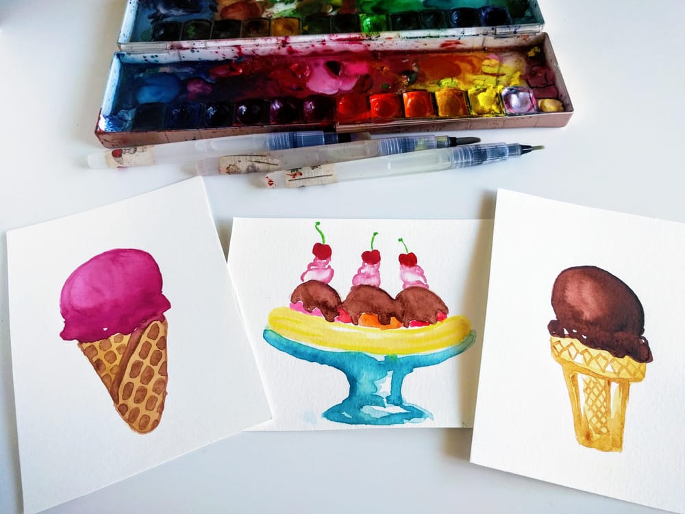 Sample Project - Watercolor Ice Cream - image 1 - student project