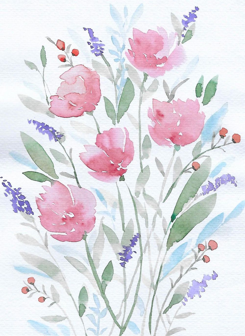 Watercolour techniques - image 1 - student project