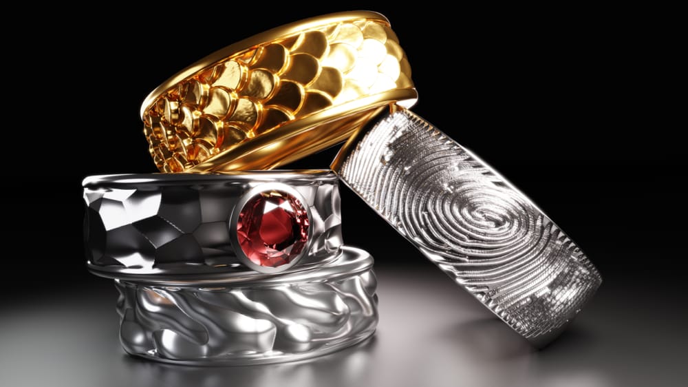 Different Patterns on 3D Printable Rings & Rendering - image 4 - student project