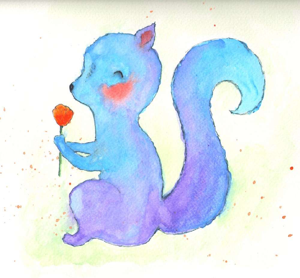 The used to be cute squirrel before eating my spring flowers and the now cute bat - image 1 - student project