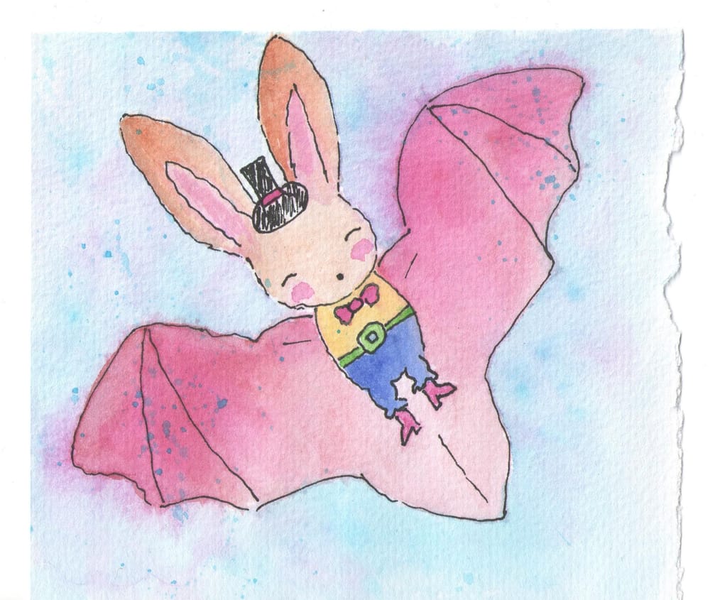The used to be cute squirrel before eating my spring flowers and the now cute bat - image 2 - student project