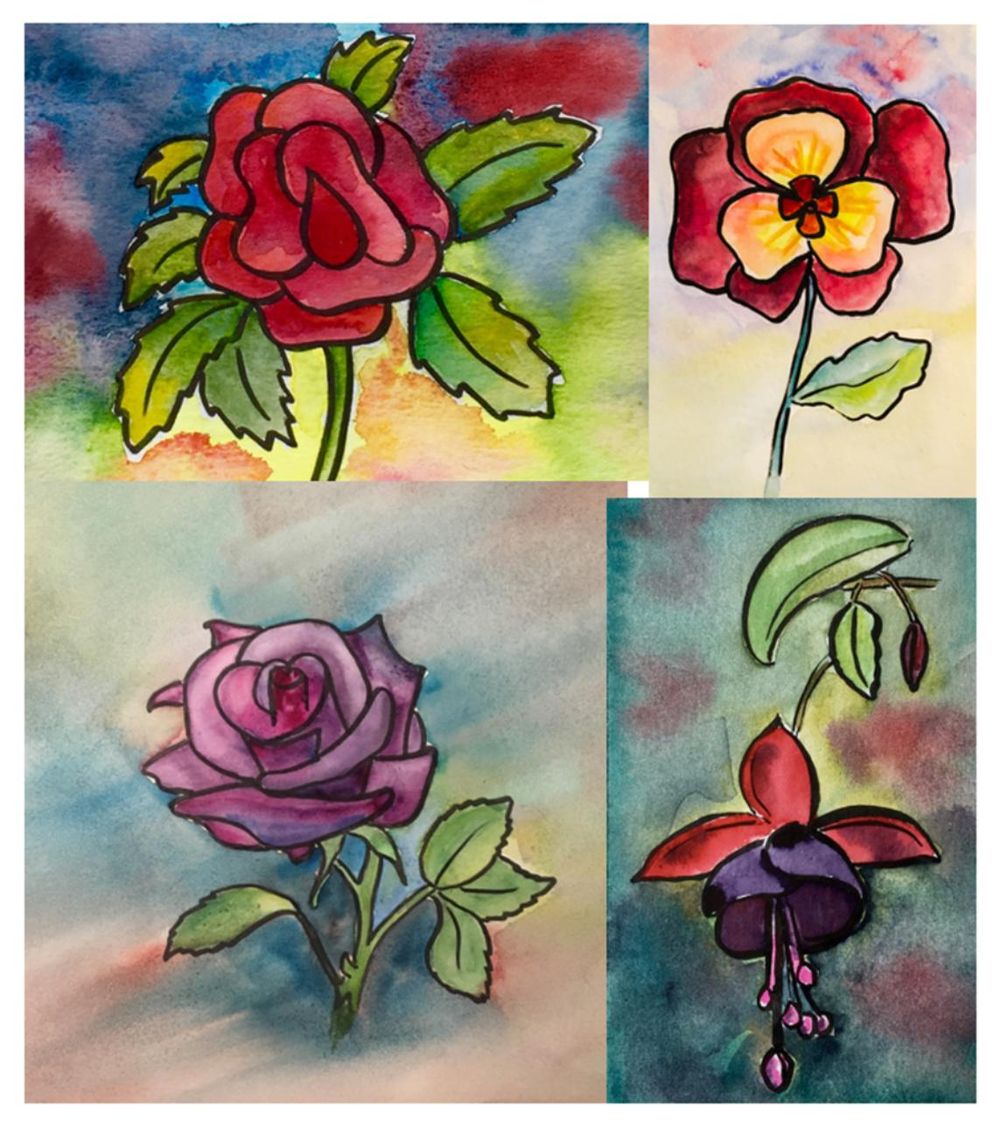 EllieP paints some flowers - image 1 - student project