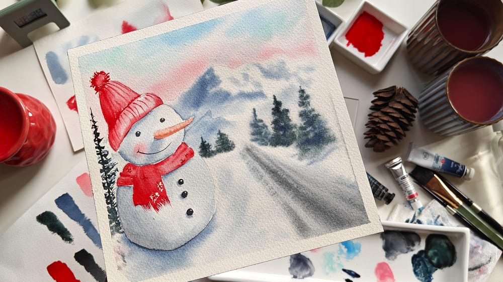 holiday card with AI-generated image as reference - image 2 - student project