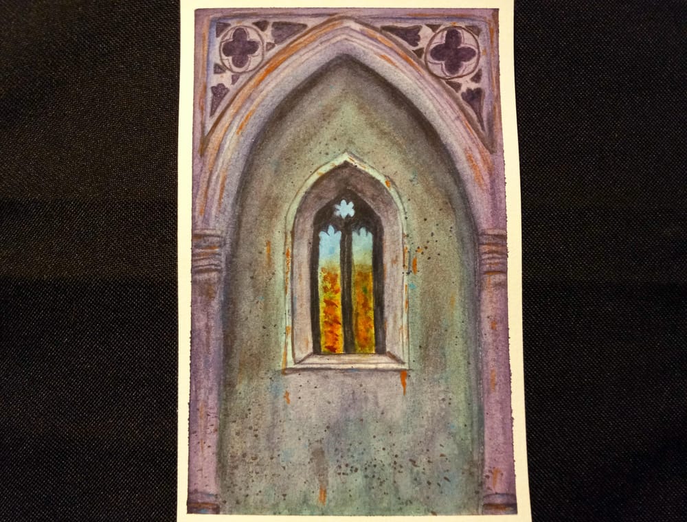 Granulating Watercolor Technique: Painting Vintage Doors and Windows - image 2 - student project