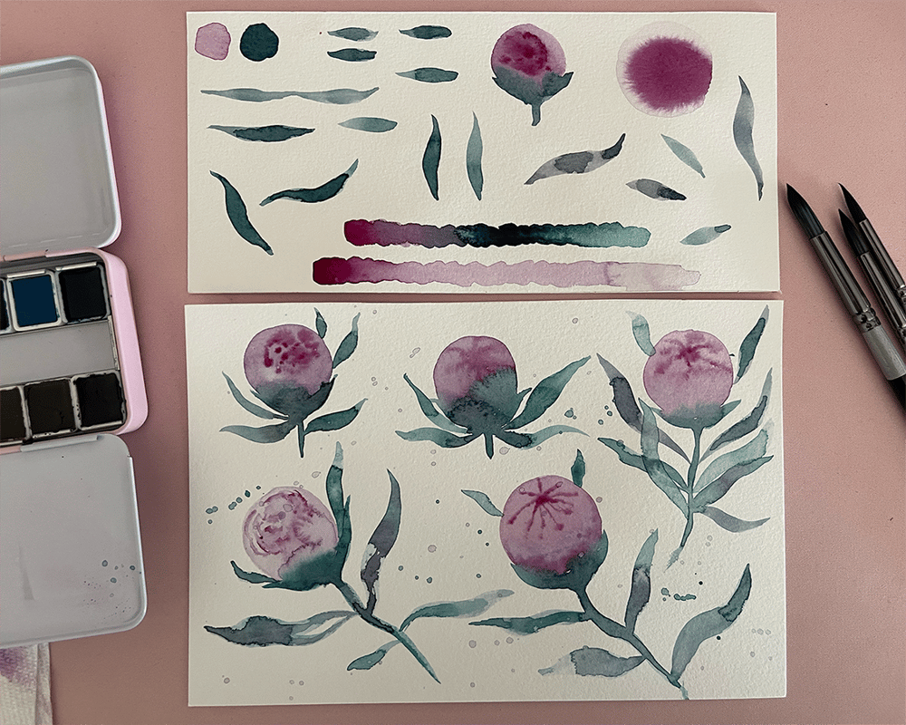 7 days watercolor challenge - image 1 - student project