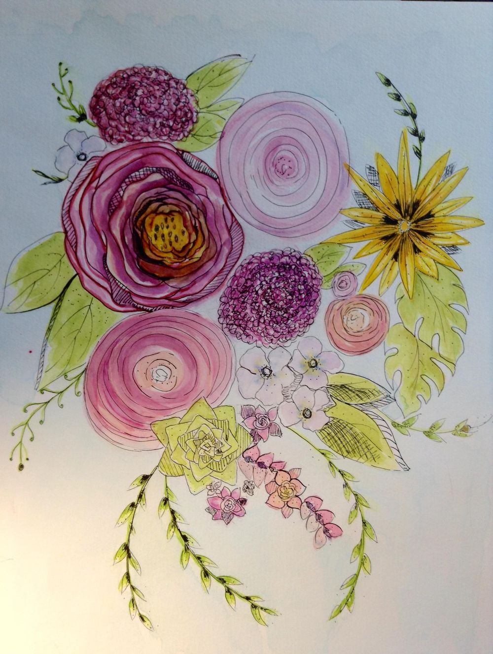 Illustrating beautiful flowers - image 3 - student project