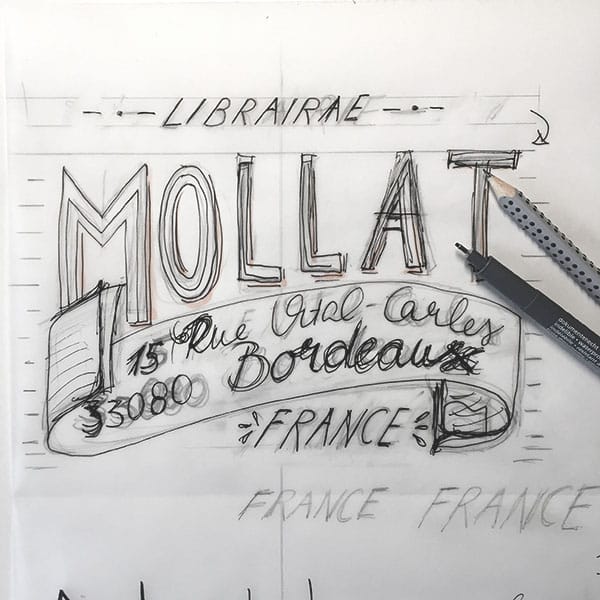 French Library - a hand lettering project - image 2 - student project