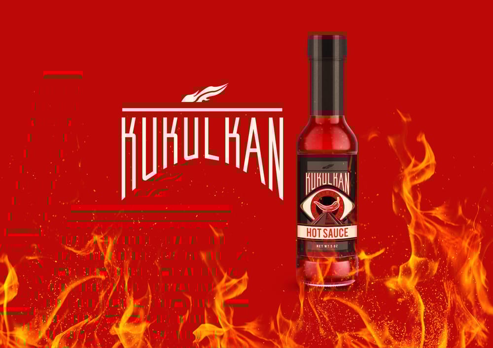 Hot Sauce Label Design - image 3 - student project