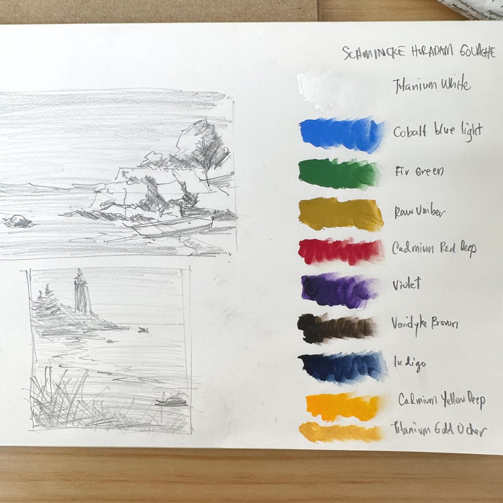 Gouache landscapes - image 2 - student project