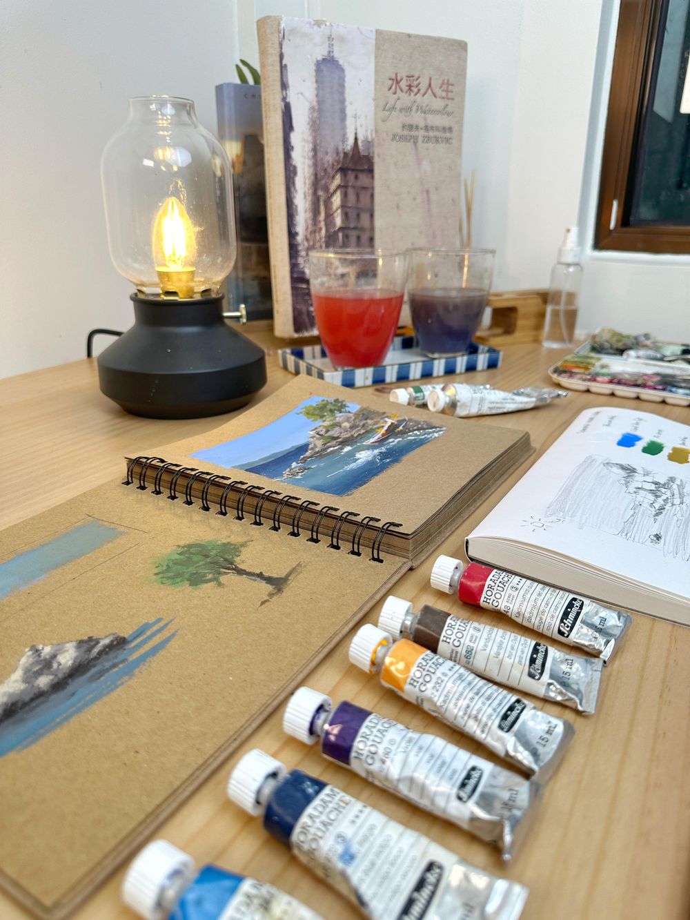 Gouache landscapes - image 1 - student project
