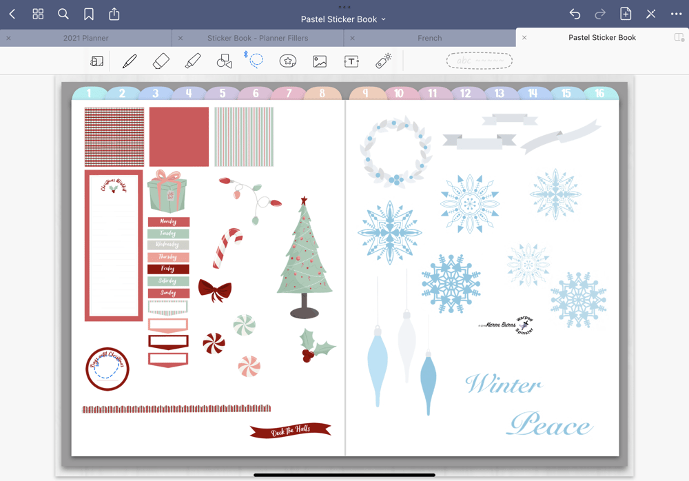 Stickers procreate to goodnotes Skillshare Student Project