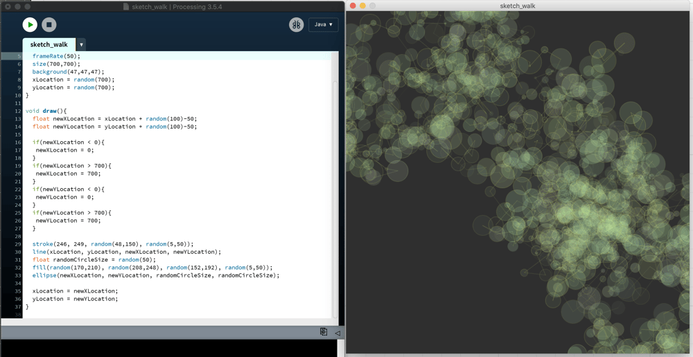 Drawing w/ Processing - image 1 - student project