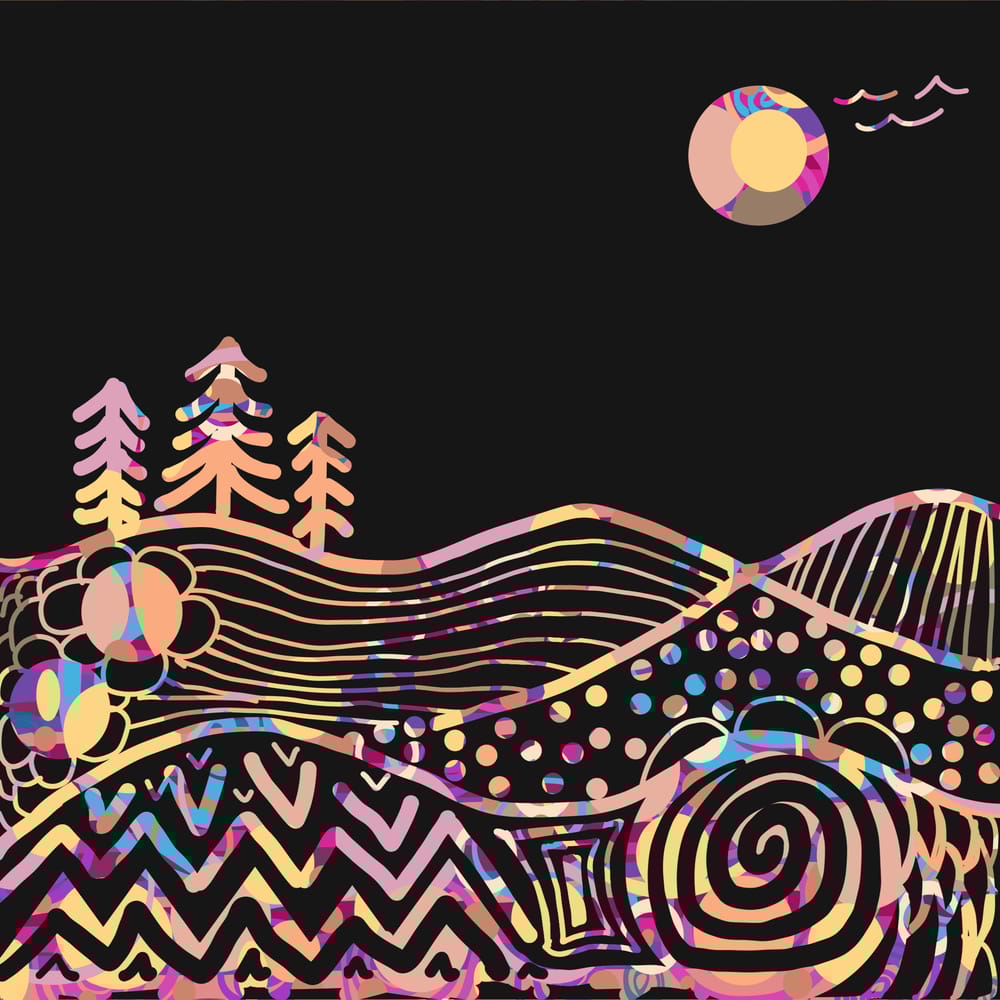 African Motif and Mountain Scene - image 2 - student project