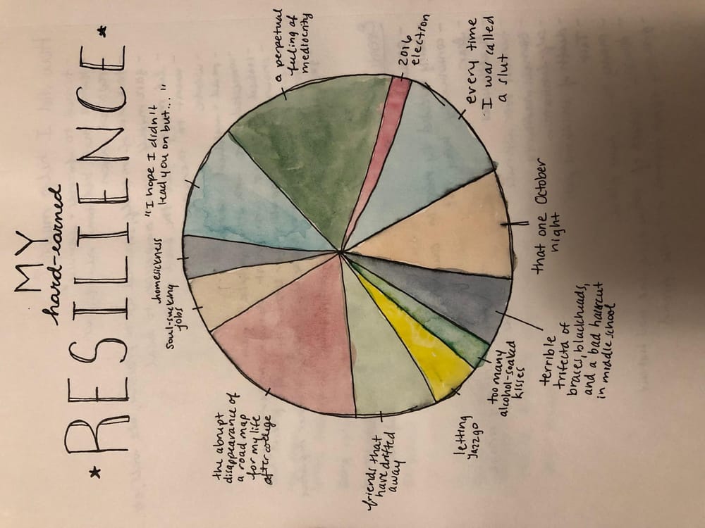Resilience pie chart and Thankful (in progress) - image 2 - student project