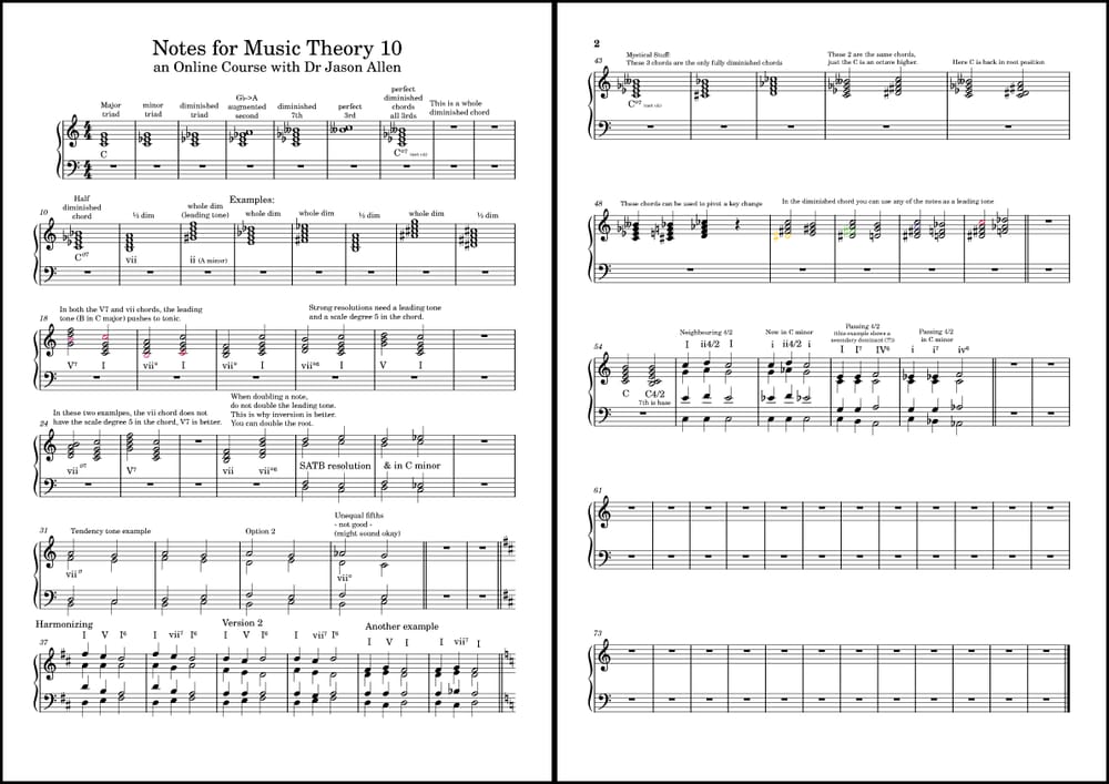 Notes for Music Theory 10 - image 1 - student project