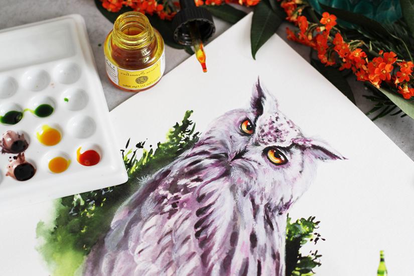 Purple Owl in INKredible Forest - image 9 - student project