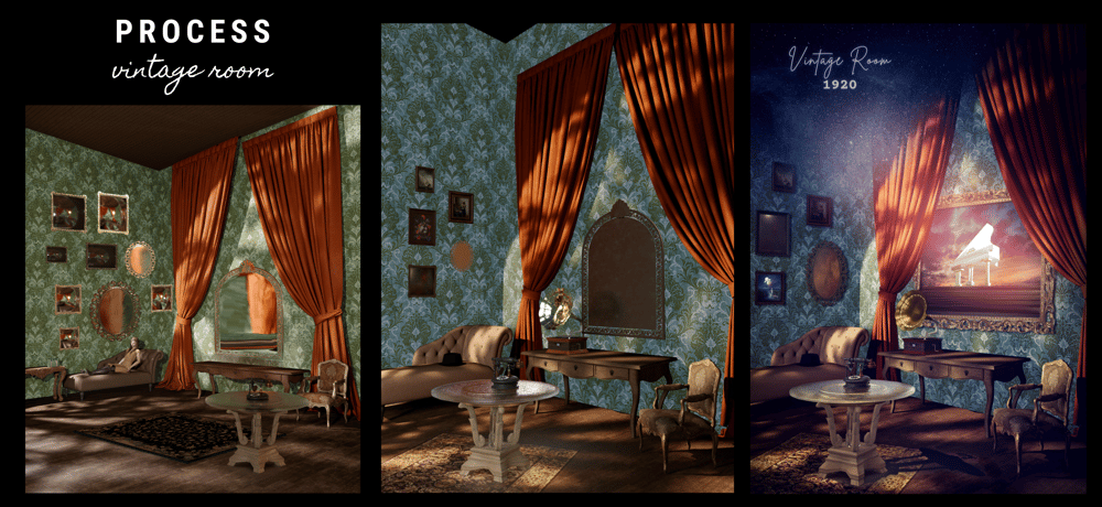 Vintage Room - easy and iterative process of work - image 1 - student project