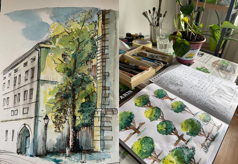 Great course of urban sketching! - image 3 - student project