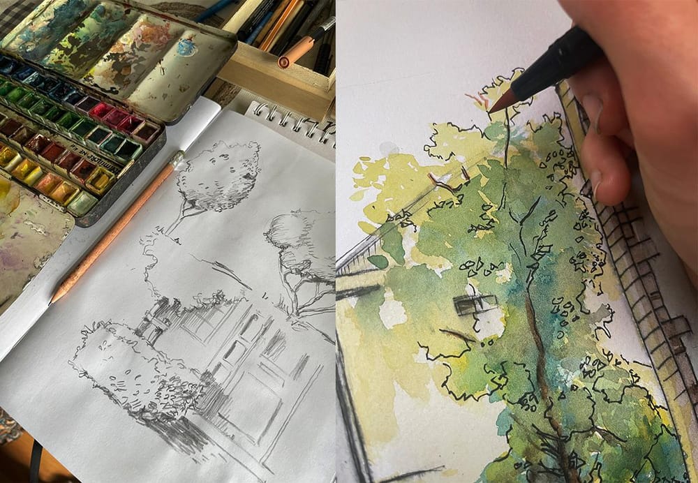 Great course of urban sketching! - image 1 - student project