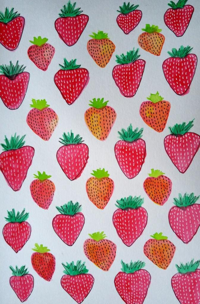 Strawberry pattern - trial - image 2 - student project