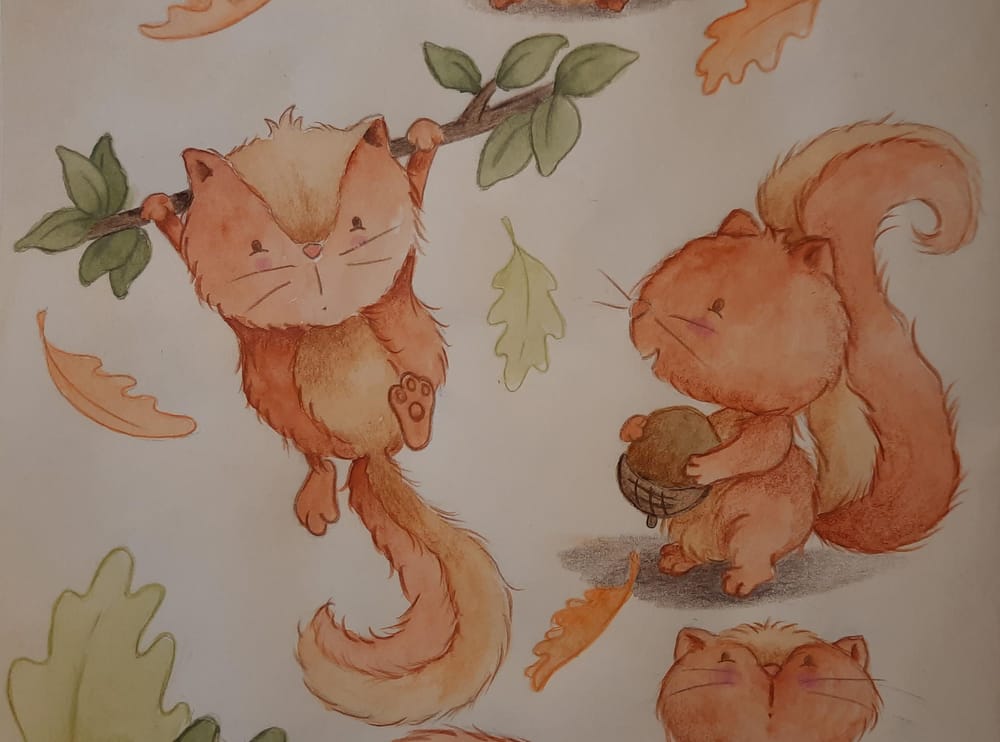 Cute squirrels - image 2 - student project