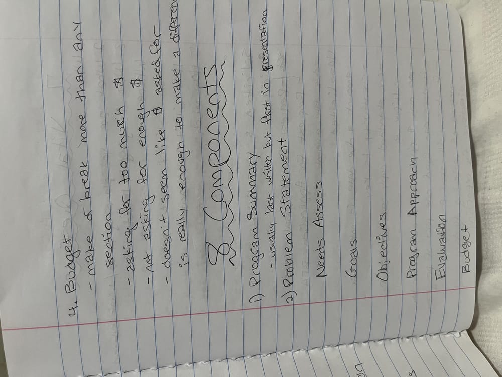 Grand Proposal Writing Notes - image 2 - student project