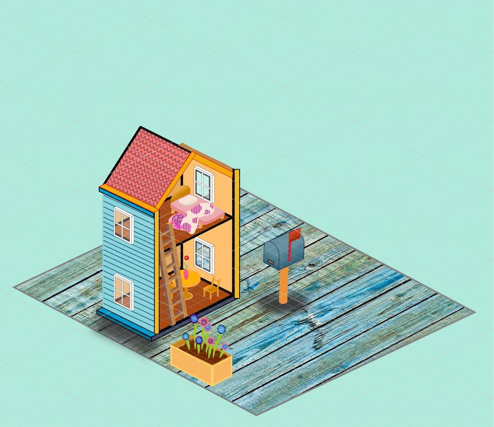 Isometric dollhouse - image 1 - student project