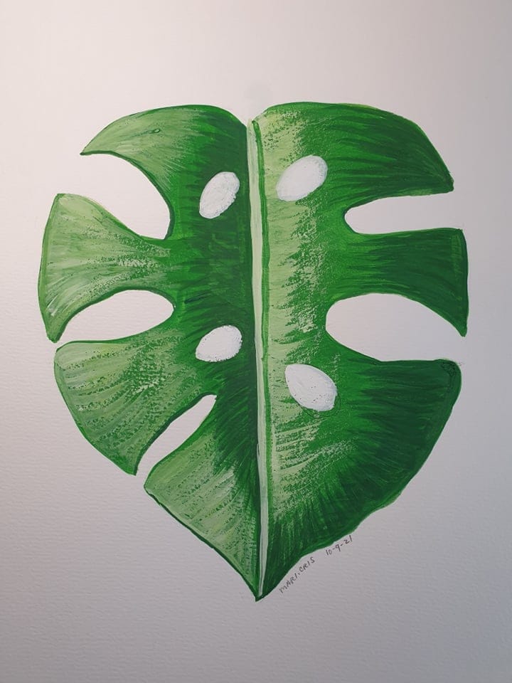 Gouache leaves - image 3 - student project