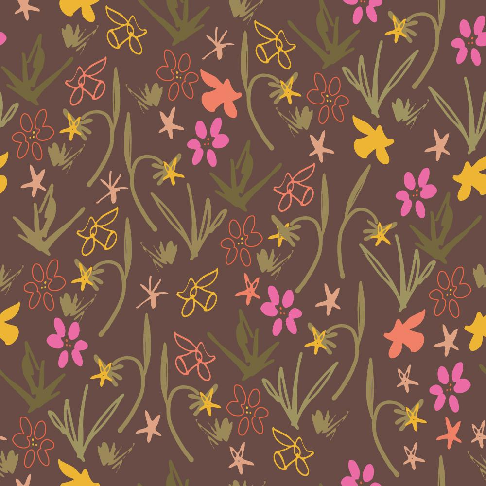 Class Project : Florals : Coloring a pattern in different ways - image 2 - student project