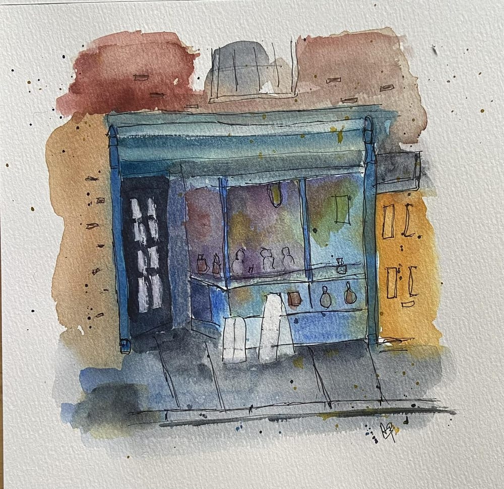 Watercolour sketching five different steps - image 1 - student project