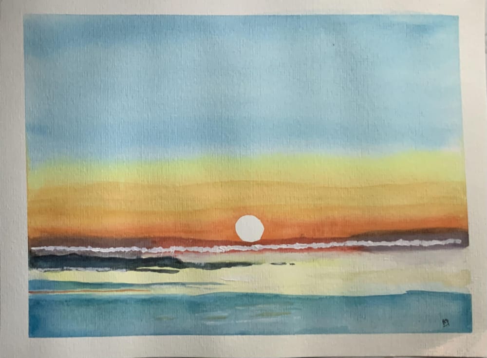 Simple watercolour seascapes - image 1 - student project