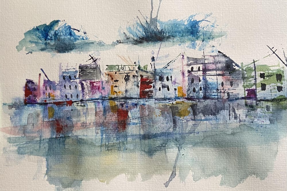 Loose and abstract watercolour painting - image 1 - student project