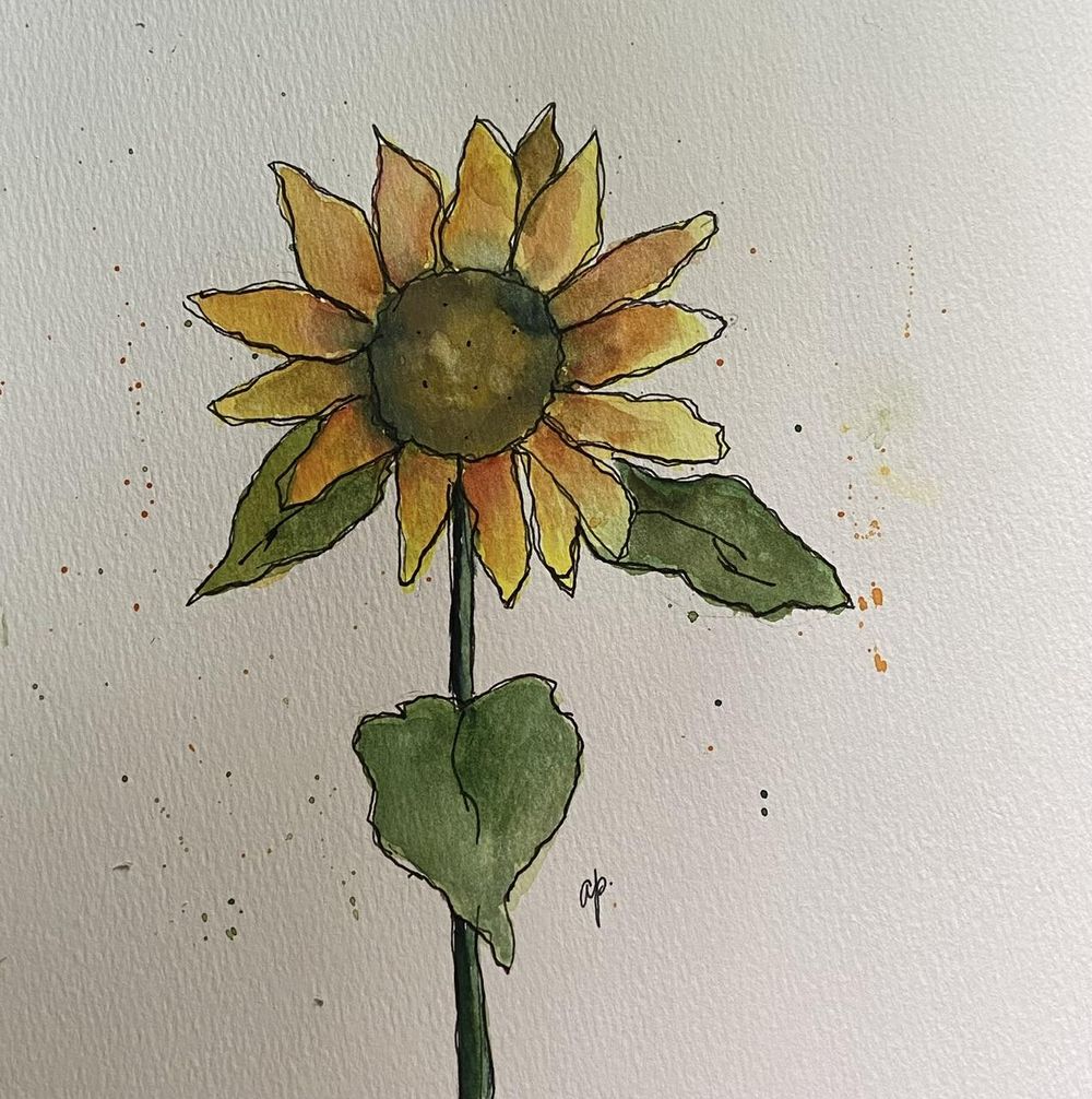 Sunflower sketchbook project - image 1 - student project
