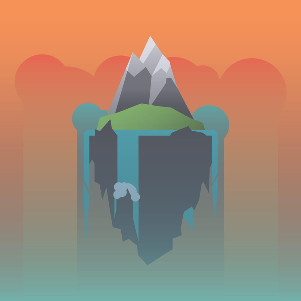 Island Project: The Lone Mountain (Sunset) - image 1 - student project