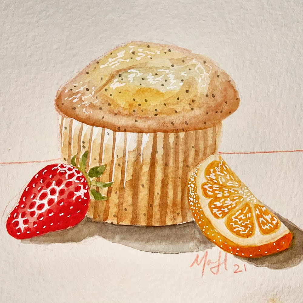Mindful Eating; Watercolor Illustrations - image 1 - student project