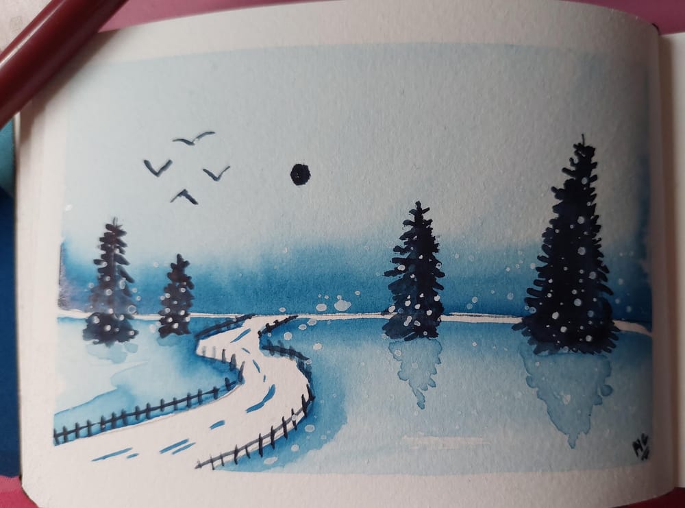 my blue winter landscapes - image 2 - student project
