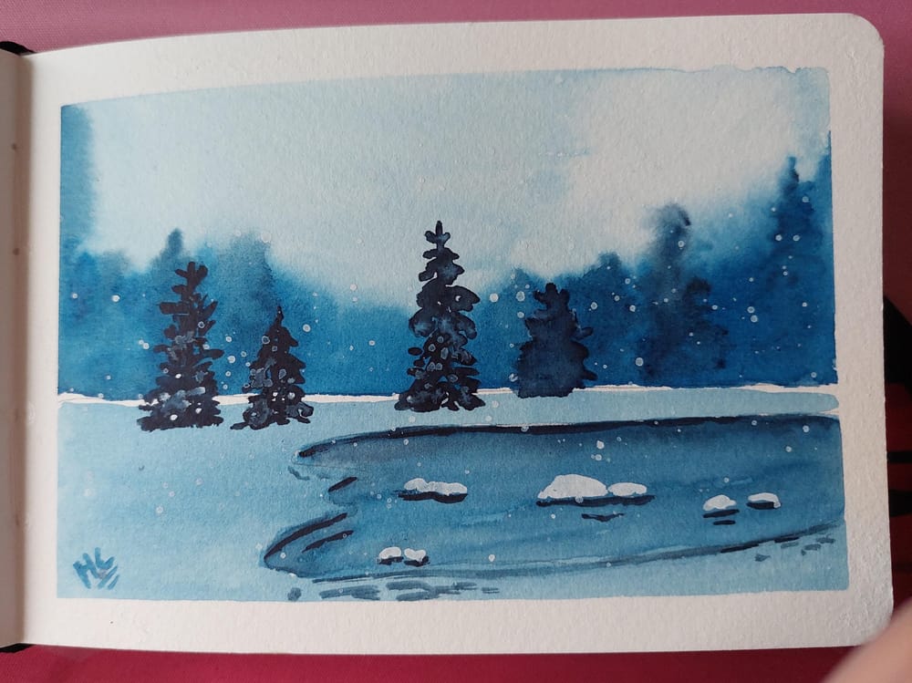 my blue winter landscapes - image 1 - student project