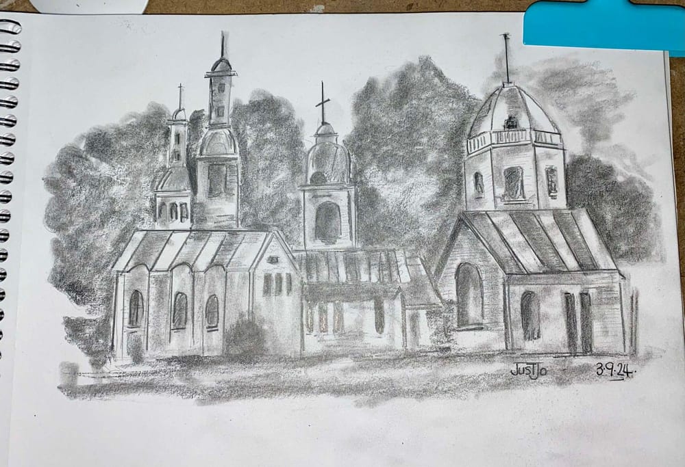 Castle on brown paper. - image 1 - student project